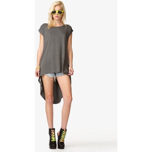 Heathered High-Low Top