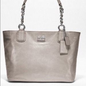 COACH Chelsea Shimmer Metallic Leather Tote