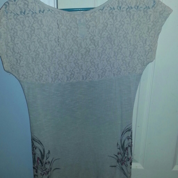 Long fleur de lis t-shirt with bling. - Picture 2 of 4