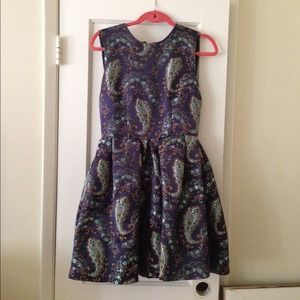 Cynthia Rowley Anthropologie Blue Paisley Dress