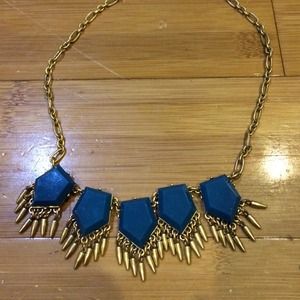 Blue necklace simple yet so pretty!