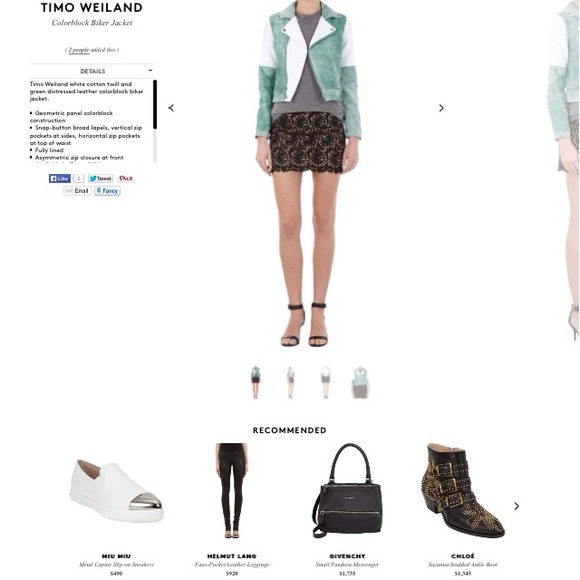 🌹 Timo Weiland Colorblock Biker Jacket - Picture 4 of 4