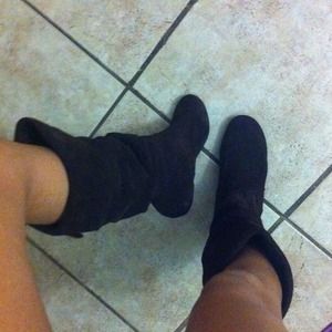 Dark brown knee high boots