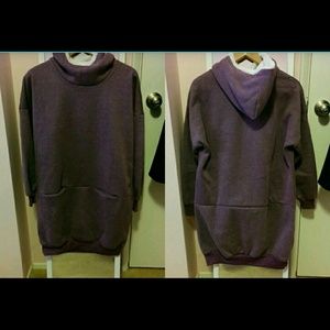 purple dress style sweater