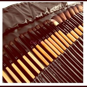32piece print logo professional make up brushes