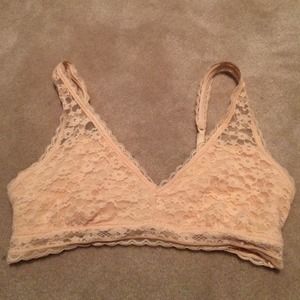 Blush aerie plunge bralette