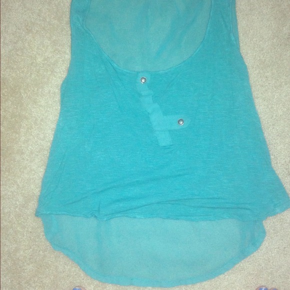 Blue crop top with sheer back!!!! - Picture 1 of 1