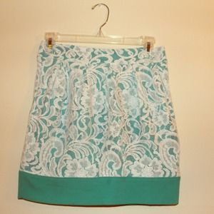 Adorable teal skirt with lace cover