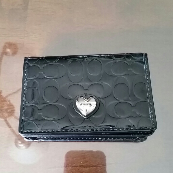 Black patent leather coach wallet..PRICED TO SELL!