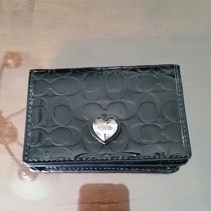 Black patent leather coach wallet..PRICED TO SELL!