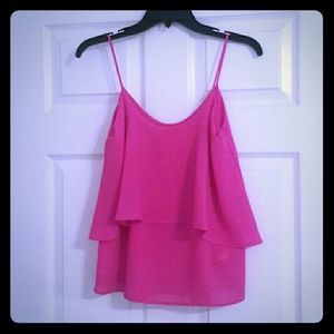 Pink Flowing Tank Top