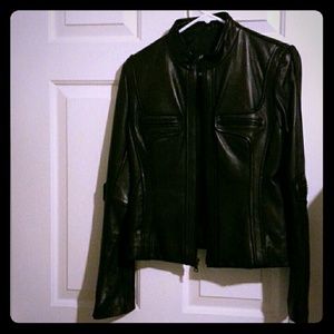 Guess leather motorcycle style jacket