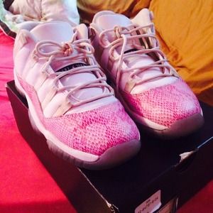 Pink 11s Snakeskin 11 Jordan's