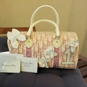 ***SOLD***Authentic Christian Dior Pink Boston bag