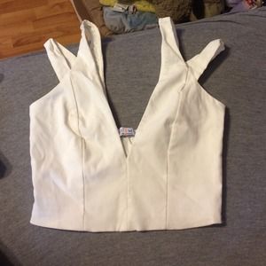 White crop top