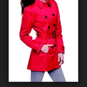 Red trench coat