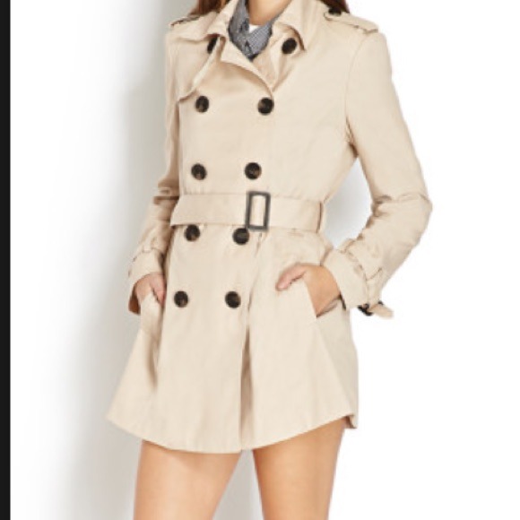 Beige trench coat