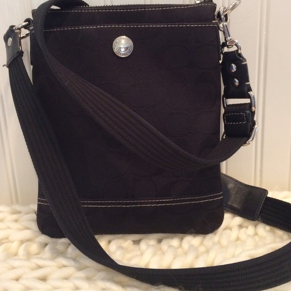 Authentic Coach Canvas Crossbody Bag