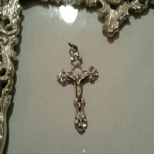 Sterling cross charm