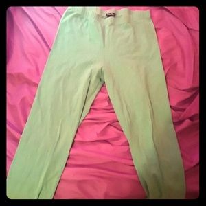 Teal colored leggings