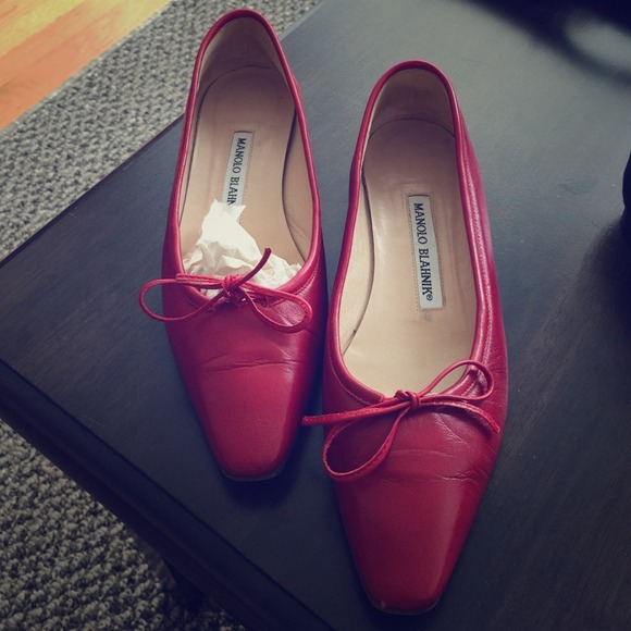 Manolo blahnik red ballet 35.5（sold）