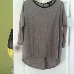 Gray high low shirt