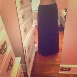 Black maxi skirt and makeup bundle