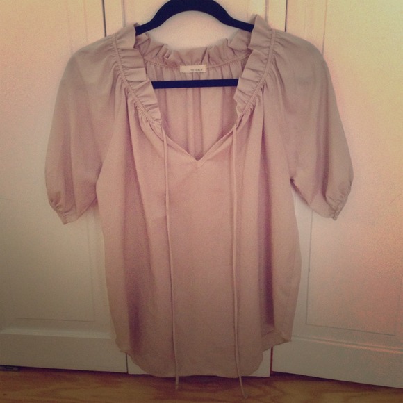 Silky tan tunic