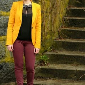 Mustard yellow Zara Blazer