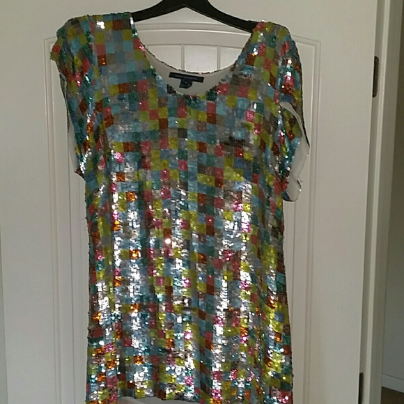 Beautiful multicolored sequence dress