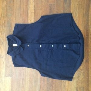American Apparel Sleeveless Collar Top