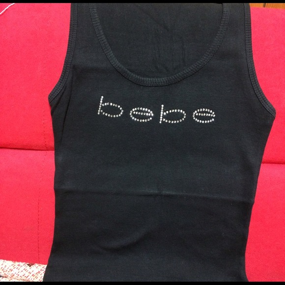 Black Bebe tank top like brand new!