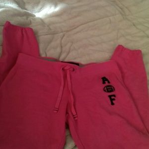 SOLD Abercrombie and Fitch pink cropped sweats