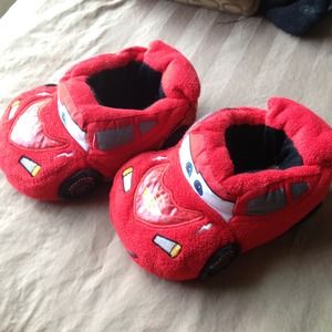 Lightning mcqueen plush warm shoes .. Toddler