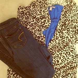 Cheetah print cardigan