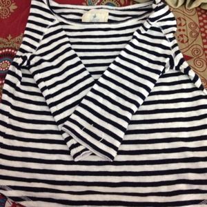 Aerie stripped scoop bottom sweater