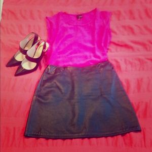 Sexy 100% Genuine Leather Skirt -10