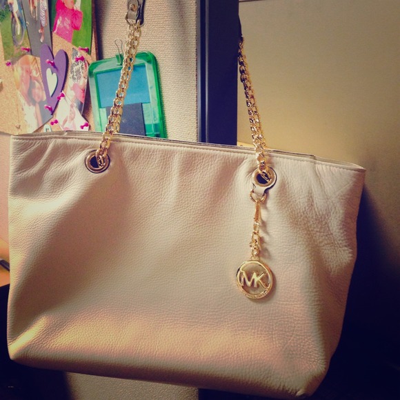 Authentic Off white MK leather bag