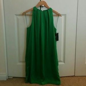 Zara silky dress in Green - New with Tag