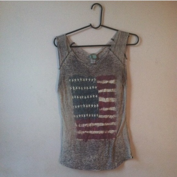 American flag tank top