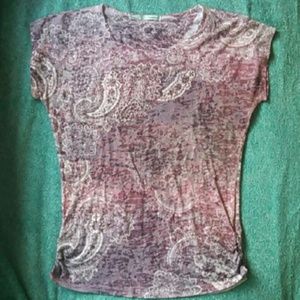 Pink studded batwing short sleeve