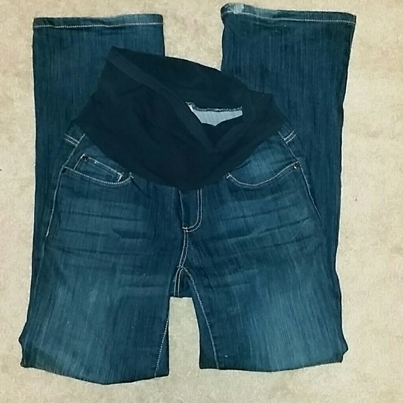 Dark blue maternity jeans
