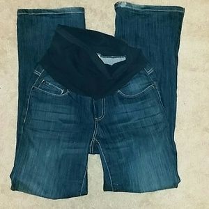Dark blue maternity jeans