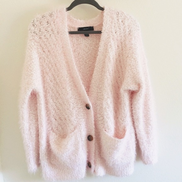 Forever 21 pink fuzzy cardigan