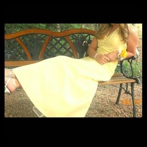 Beautiful pale yellow long formal dress