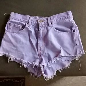 Urban Outfitters distressed purple shorts