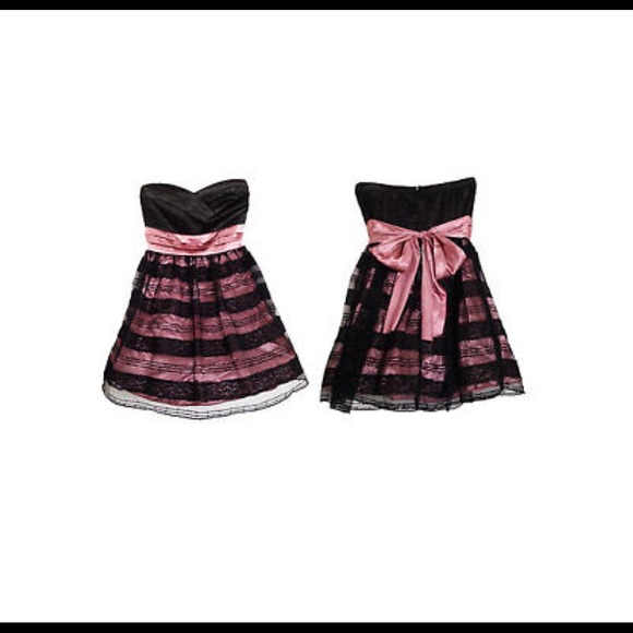 Black and Light Pink Dress - Picture 1 of 3