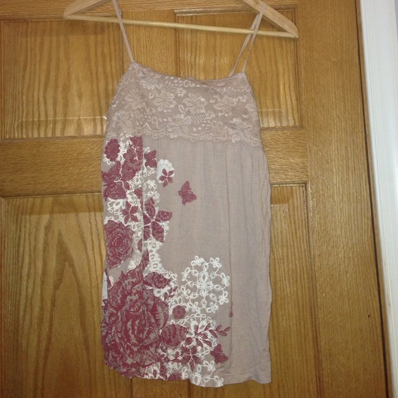 Printed flowy tank top