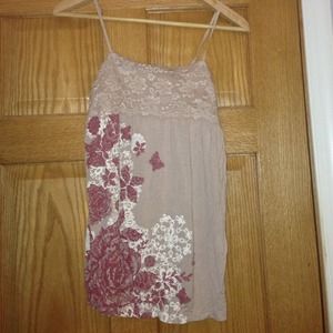 Printed flowy tank top