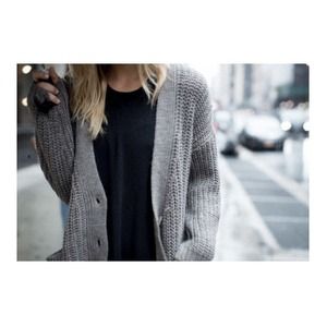 Brandy Melville Marcela Grey Cardigan